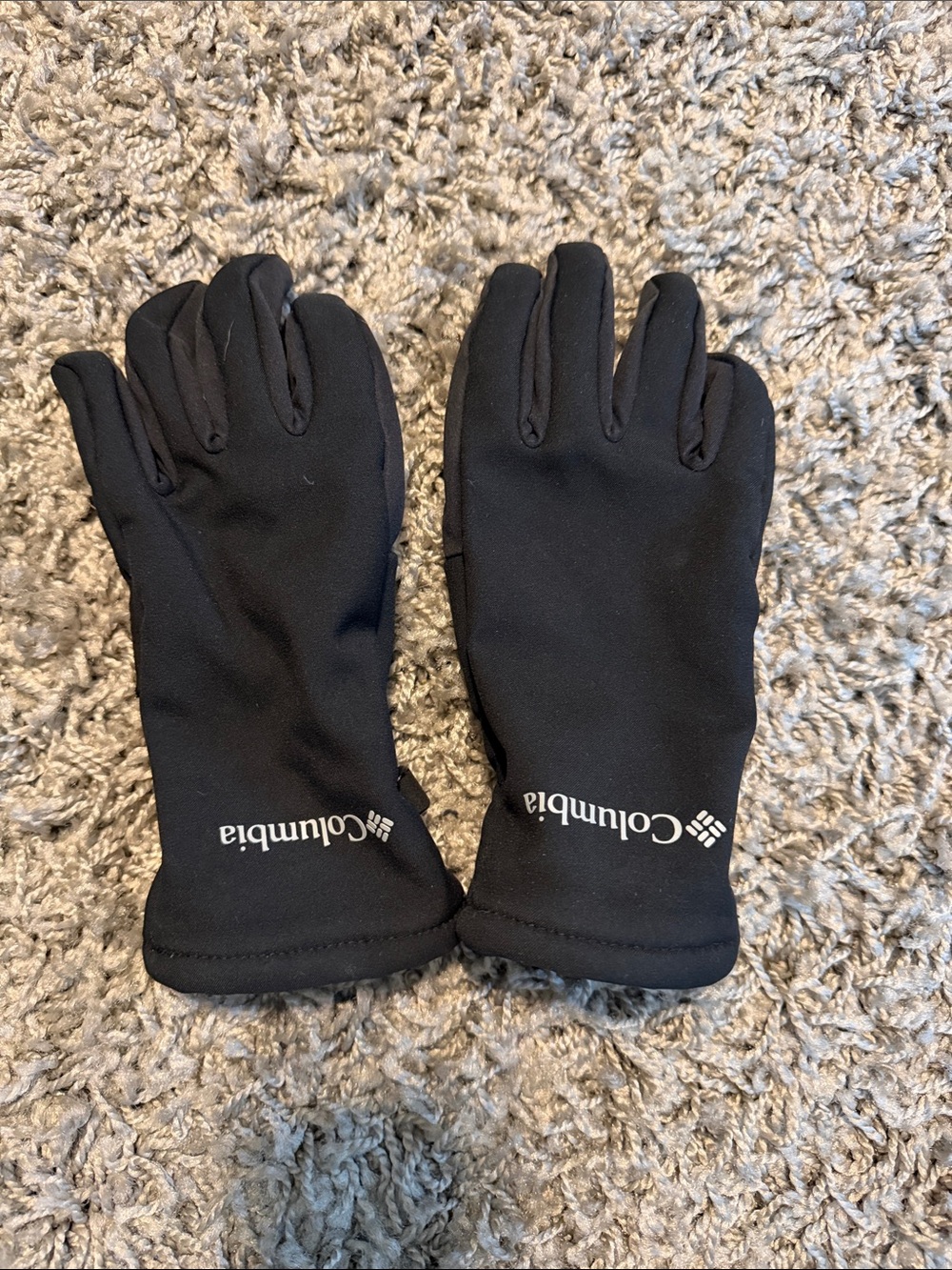 Columbia Black Logo Softshell Gloves